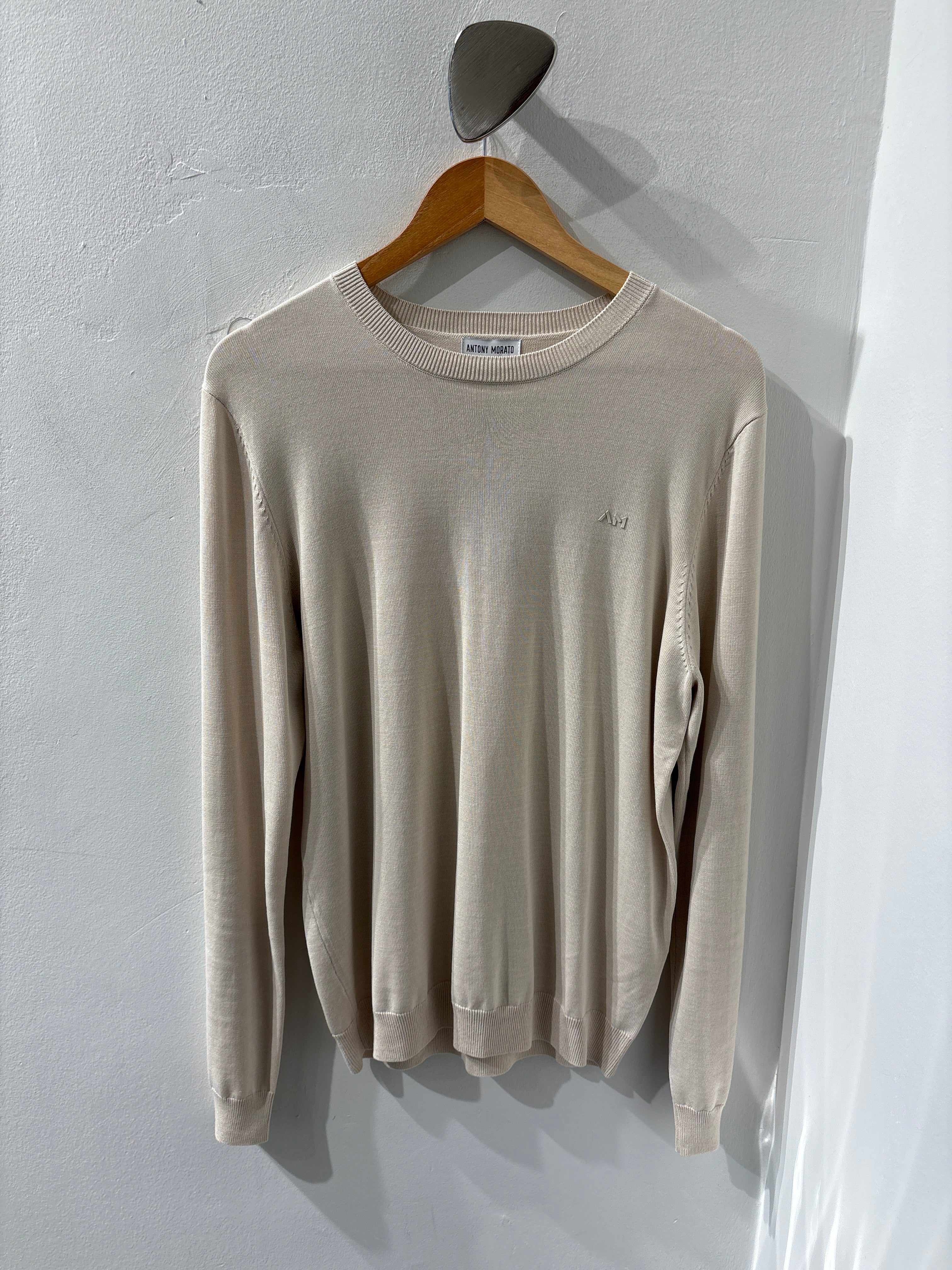 Pull en coton-viscose logoté Antony Morato